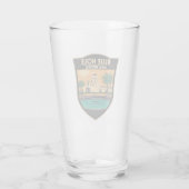 Blue Hole New Mexico Travel Art Badge Glas (Achterkant)