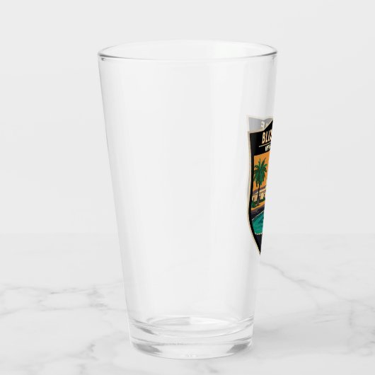 Blue Hole New Mexico Travel Art Badge Glas (Rechts)