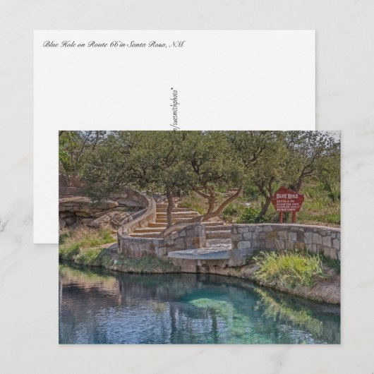 Blue Hole op Route 66 Briefkaart (Voorkant / Achterkant)