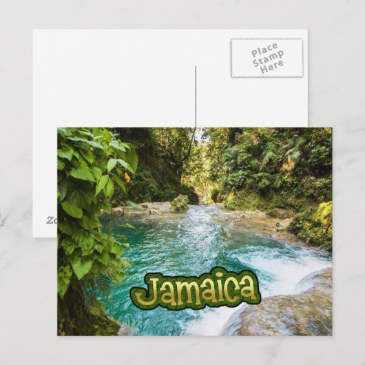 Blue Hole Secret Herfsten Jamaica Briefkaart (Voorkant / Achterkant)