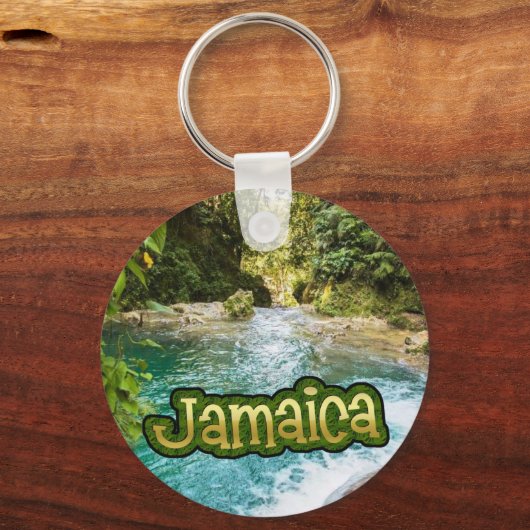 Blue Hole Secret Herfsten Jamaica Sleutelhanger (Voorkant)