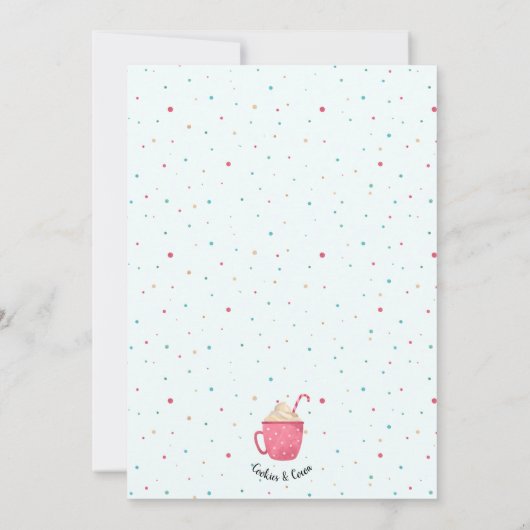 Blue Holiday Cookie Exchange Cookies & Cacao Party Kaart (Achterkant)