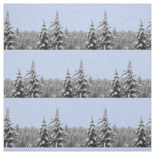 Blue Holiday Fabric Blue KerstTree Fabrics Stof (Swatch)