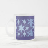 Blue Holiday Frosted Glass Mok (Links)