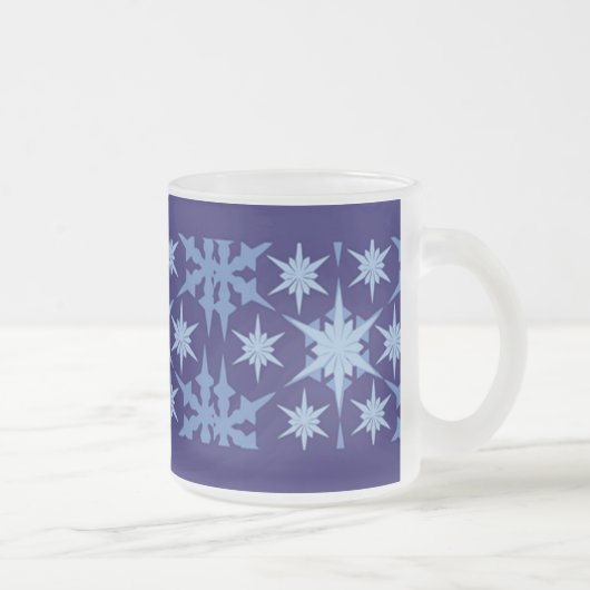 Blue Holiday Frosted Glass Mok (Rechts)