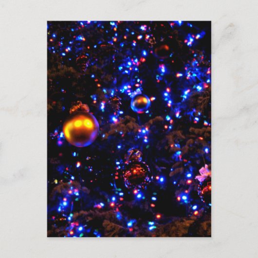 Blue Holiday Glow Feestdagenkaart (Voorkant)