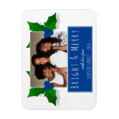 Blue Holly Berry Plant Leaves Magneet (Verticaal)