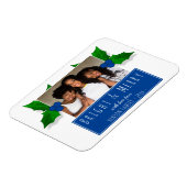 Blue Holly Berry Plant Leaves Magneet (Linkerzijde)