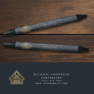 Blue Home Bouw Bedrijf Zwarte Inkt Pen