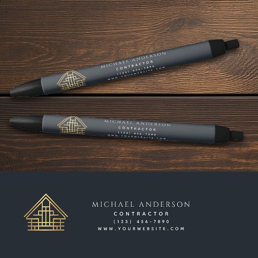Blue Home Bouw Bedrijf Zwarte Inkt Pen