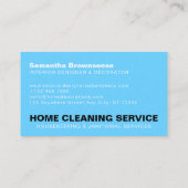Blue Home Cleaning Service Visitekaartje (Achterkant)