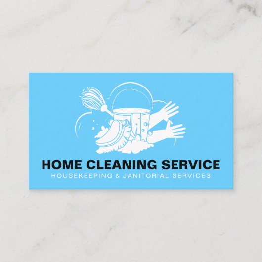 Blue Home Cleaning Service Visitekaartje (Voorkant)