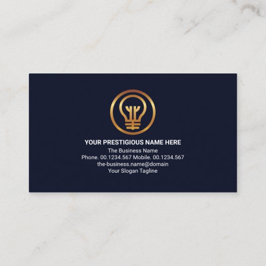 Blue Home Electric Power Line Electricia-service Visitekaartje (Achterkant)