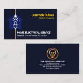 Blue Home Electric Power Line Electricia-service Visitekaartje (Voorkant / Achterkant)