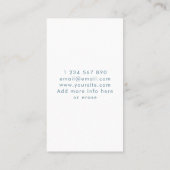 Blue Home Illustration House Sitter Minimalist Visitekaartje (Achterkant)