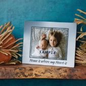 Blue Home is waar mijn hart foto is Fotoplaat (Zijkant)