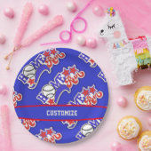 Blue Home Run Baseball Papieren Bordje (Feest)