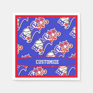 Blue Home Run Baseball Servet