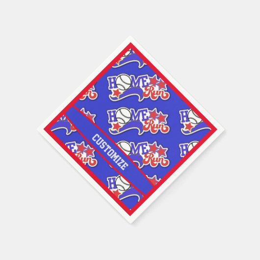 Blue Home Run Baseball Servet (Hoek)