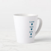 Blue Home Sweet Home Gepersonaliseerd Latte Mok (Rechterhoek)