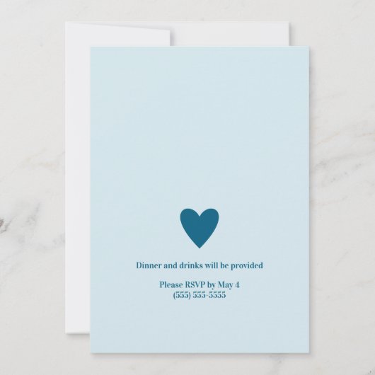 Blue Home Sweet Home Gepersonaliseerde housewarmin Kaart (Achterkant)