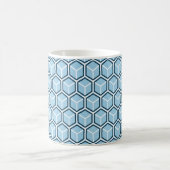 Blue Honeycomb Pattern Hot Drink Mok (Center)