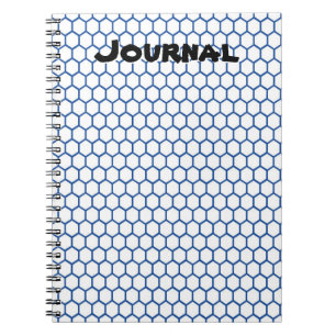 Blue Honeycomb Pattern Persoonlijk Dagboek Notitieboek