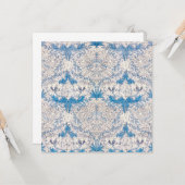 Blue Honeysuckle (van William Morris) Kaart (Voorkant / Achterkant in situ)