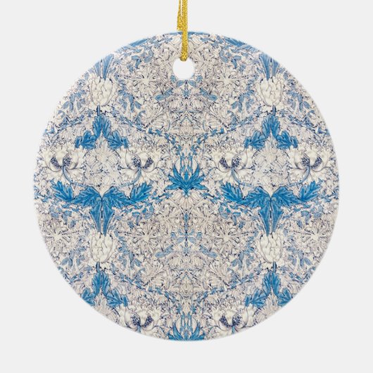 Blue Honeysuckle (van William Morris) Keramisch Ornament (Achterkant)