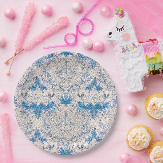 Blue Honeysuckle (van William Morris) Papieren Bordje (Feest)