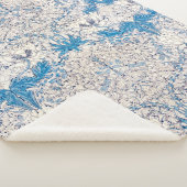 Blue Honeysuckle (van William Morris) Sherpa Deken (3/4)