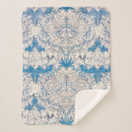 Blue Honeysuckle (van William Morris) Sherpa Deken