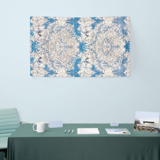 Blue Honeysuckle (van William Morris) Spandoek (Beurs)