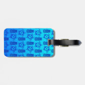Blue Honu en Tiki Mask Bagagelabel (Achterkant horizontaal)