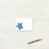 Blue Honu Turtle en Hibiscus Post-it® Notes (Op bureau)