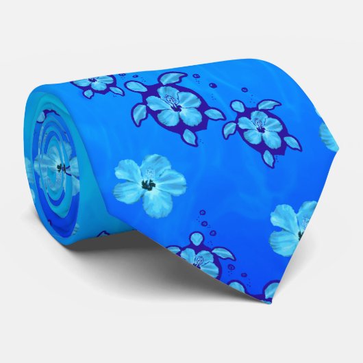 Blue Honu Turtles Stropdas (Opgerold)