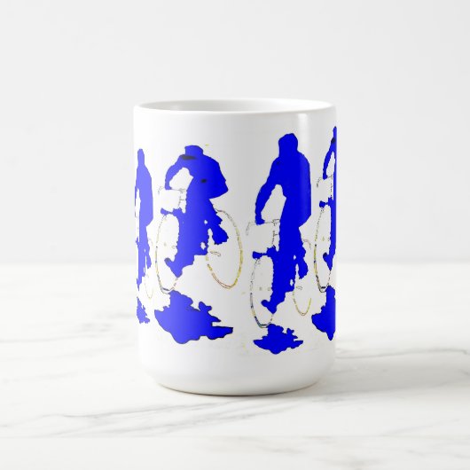 Blue Hoody Bicycle Mok (Center)