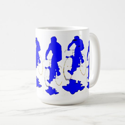 Blue Hoody Bicycle Mok (Voorkant rechts)