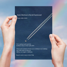 ©Blue Hoogte Vliegtuig Bestemming Bruiloft Kaart