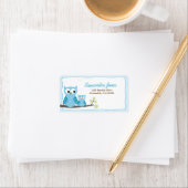 Blue Hoot Ownership Baby shower Address Label (Insitu)