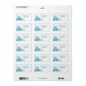 Blue Hoot Ownership Baby shower Address Label (Full Sheet)