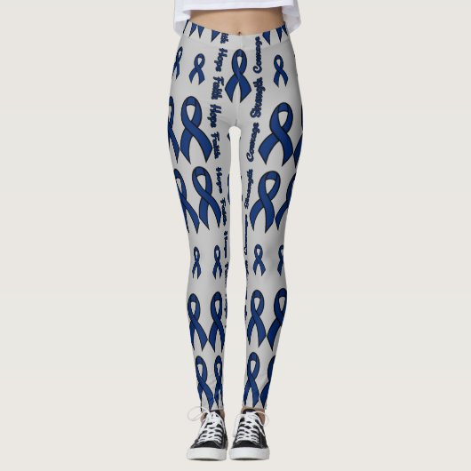 Blue Hope Faith Sterke Courage...RA Leggings (Voorkant)