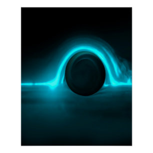 Blue Horizon Blackhole Glansy Poster