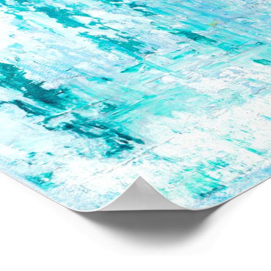 Blue Horizon - Blue Abstract Art Poster (Hoek)