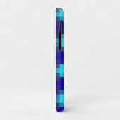 Blue Horizon: Geruite Patroon In Vier Blauwtonen, Case-Mate iPhone Case (Achterkant/links)