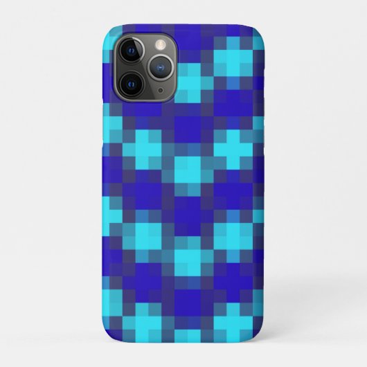 Blue Horizon: Geruite Patroon In Vier Blauwtonen, Case-Mate iPhone Case (Achterkant)
