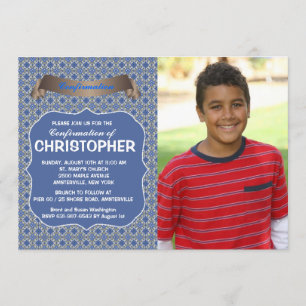 Blue Horizon Photo Invitation Kaart