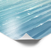 Blue Horizon Solitary Sailboat Foto Afdruk (Hoek)