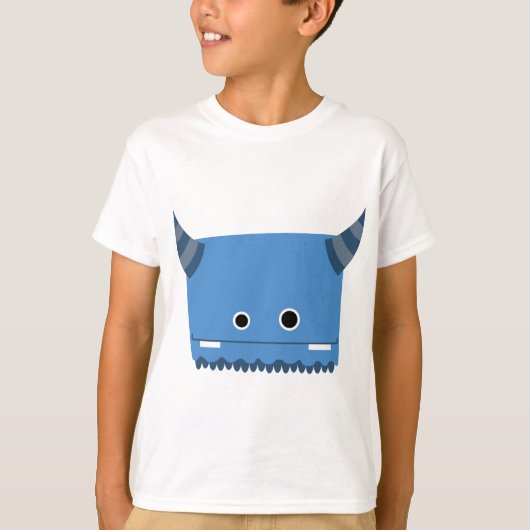 Blue Horned Monster T-shirt (Voorkant)