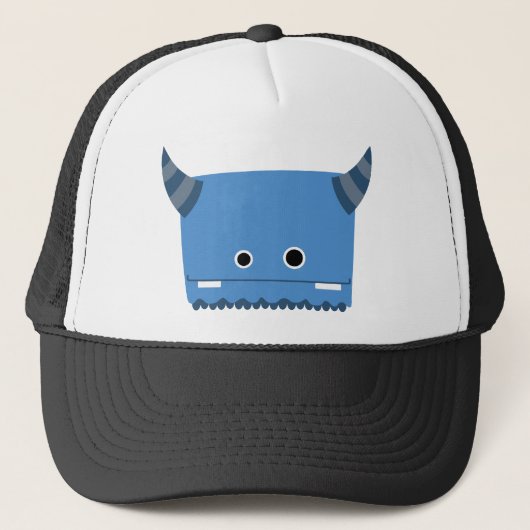 Blue Horned Monster Trucker Pet (Voorkant)